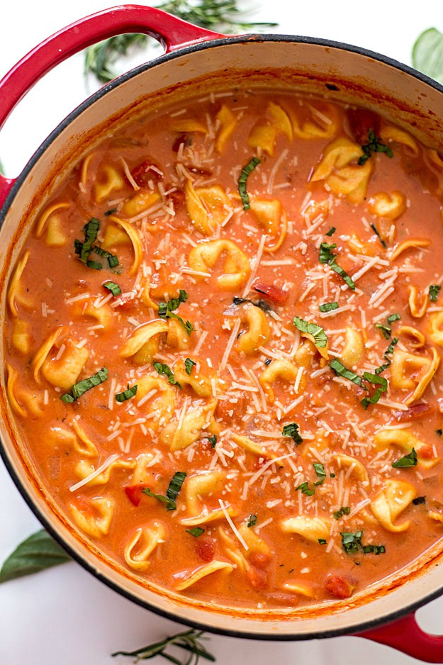 Creamy Tomato Tortellini Soup
 e Pot Creamy Tomato Tortellini Soup Gal on a Mission