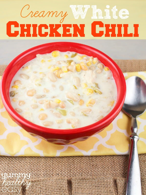 Creamy White Chicken Chili
 Creamy White Chicken Chili Yummy Healthy Easy