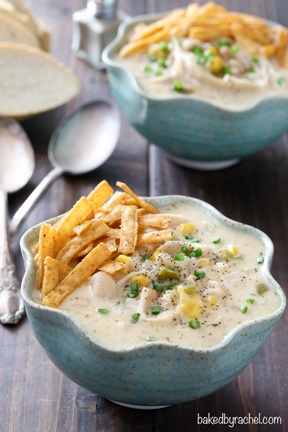 Creamy White Chicken Chili
 Slow Cooker Creamy White Chicken Chili