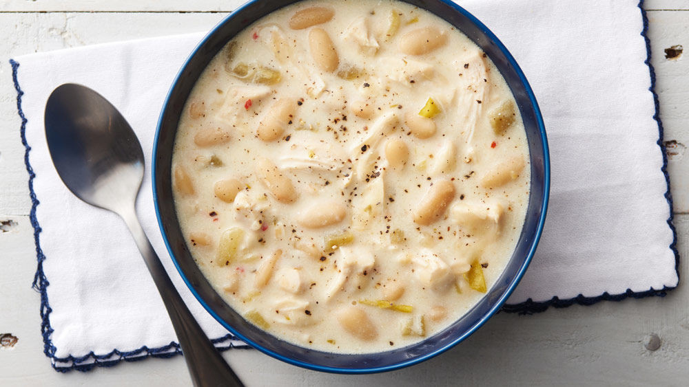 Creamy White Chicken Chili
 Creamy White Chicken Chili recipe from Pillsbury