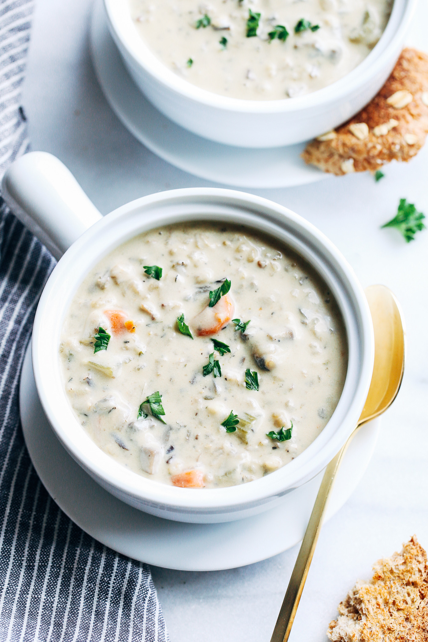 Creamy Wild Rice Soup
 Creamy Wild Rice Mushroom Soup Making Thyme for Health