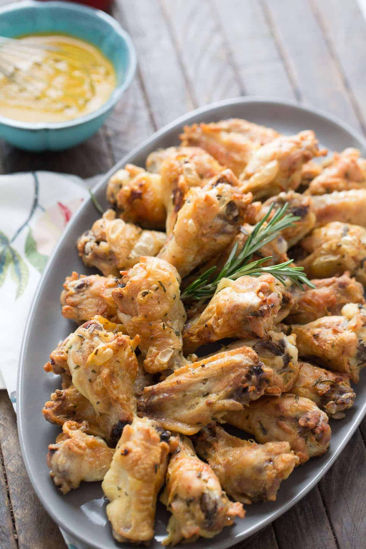 Crispy Baked Chicken Wings
 Crispy Baked Chicken Wings with Carolina Mustard Sauce