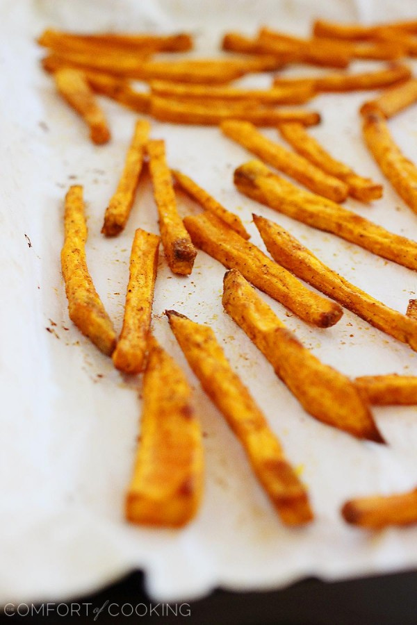 Crispy Baked Sweet Potato Fries
 Crispy Baked Sweet Potato Fries