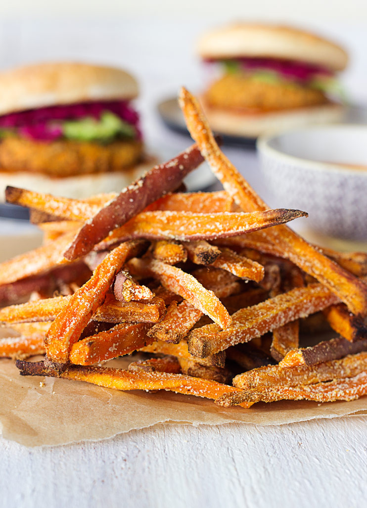 Crispy Baked Sweet Potato Fries
 Crispy Oven Baked Sweet Potato Fries Sprinkle of Green