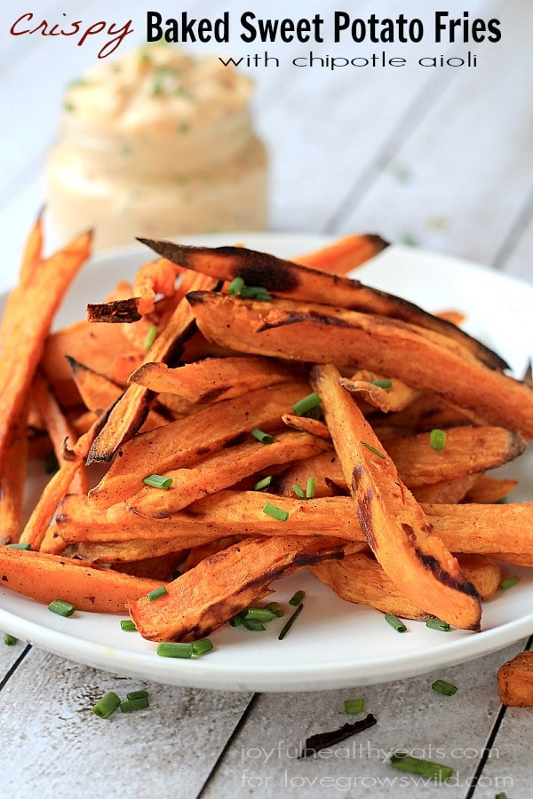 Crispy Baked Sweet Potato Fries
 Crispy Baked Sweet Potato Fries with Chipotle Lime Aioli