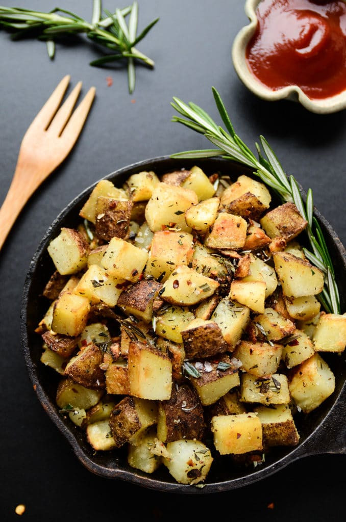 Crispy Breakfast Potatoes
 Crispy Vegan Breakfast Potatoes with Garlic Herb Oil