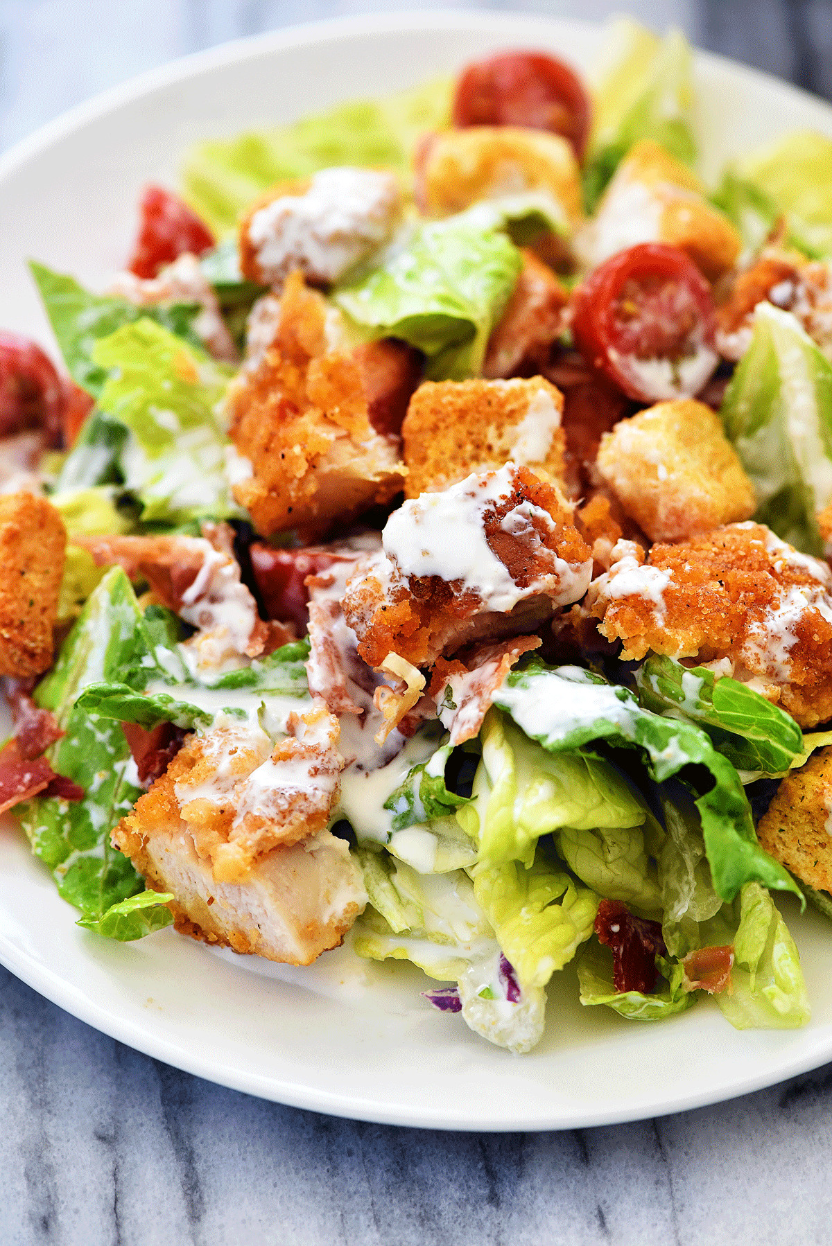 Crispy Chicken Salad
 Crispy Chicken BLT Salad Life In The Lofthouse