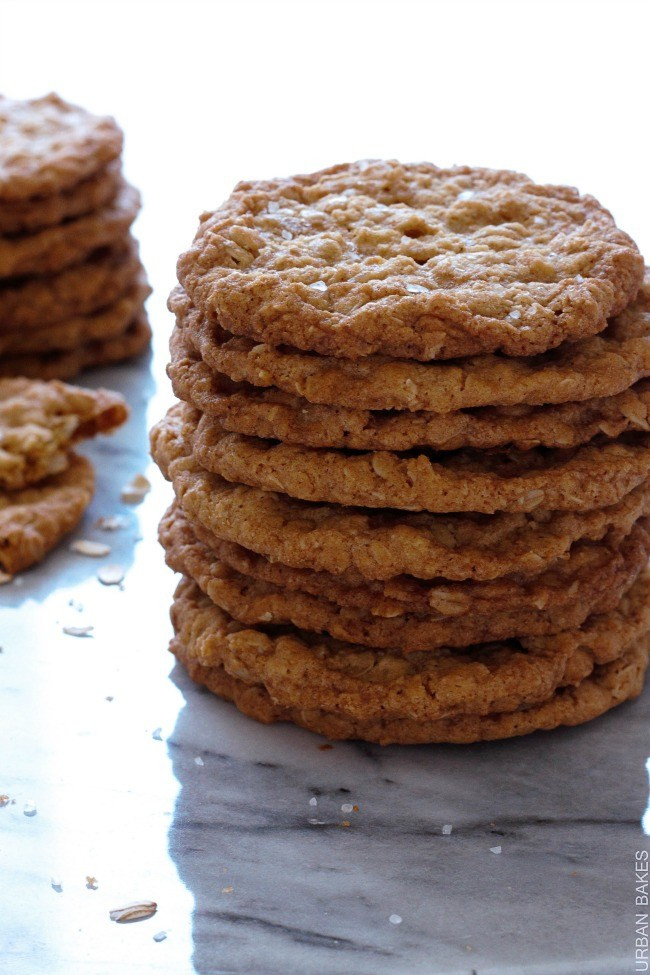 Crispy Oatmeal Cookies
 URBAN BAKES Salty Thin and Crispy Oatmeal Cookies