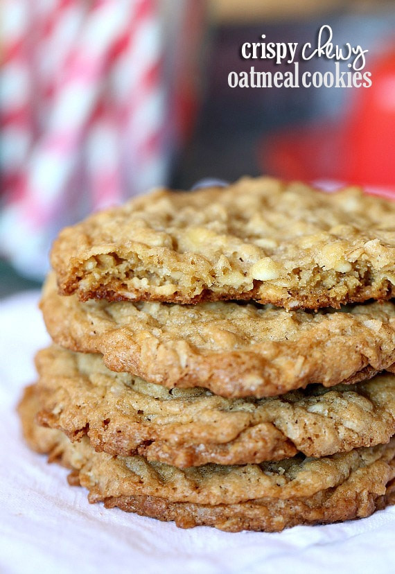 Crispy Oatmeal Cookies
 Crispy Chewy Oatmeal Cookies Cookies and Cups