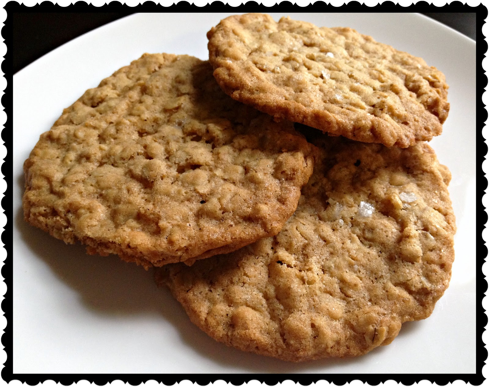 Crispy Oatmeal Cookies
 A Girl And Her Fork Crispy Oatmeal Cookies with Maldon Salt