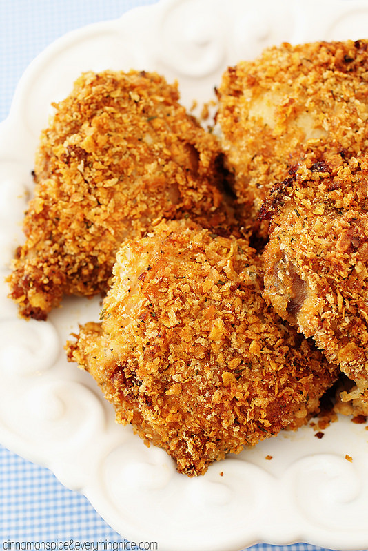 Crispy Oven Fried Chicken Recipe
 Oven Fried Crispy Cornflake Chicken Recipe — Dishmaps