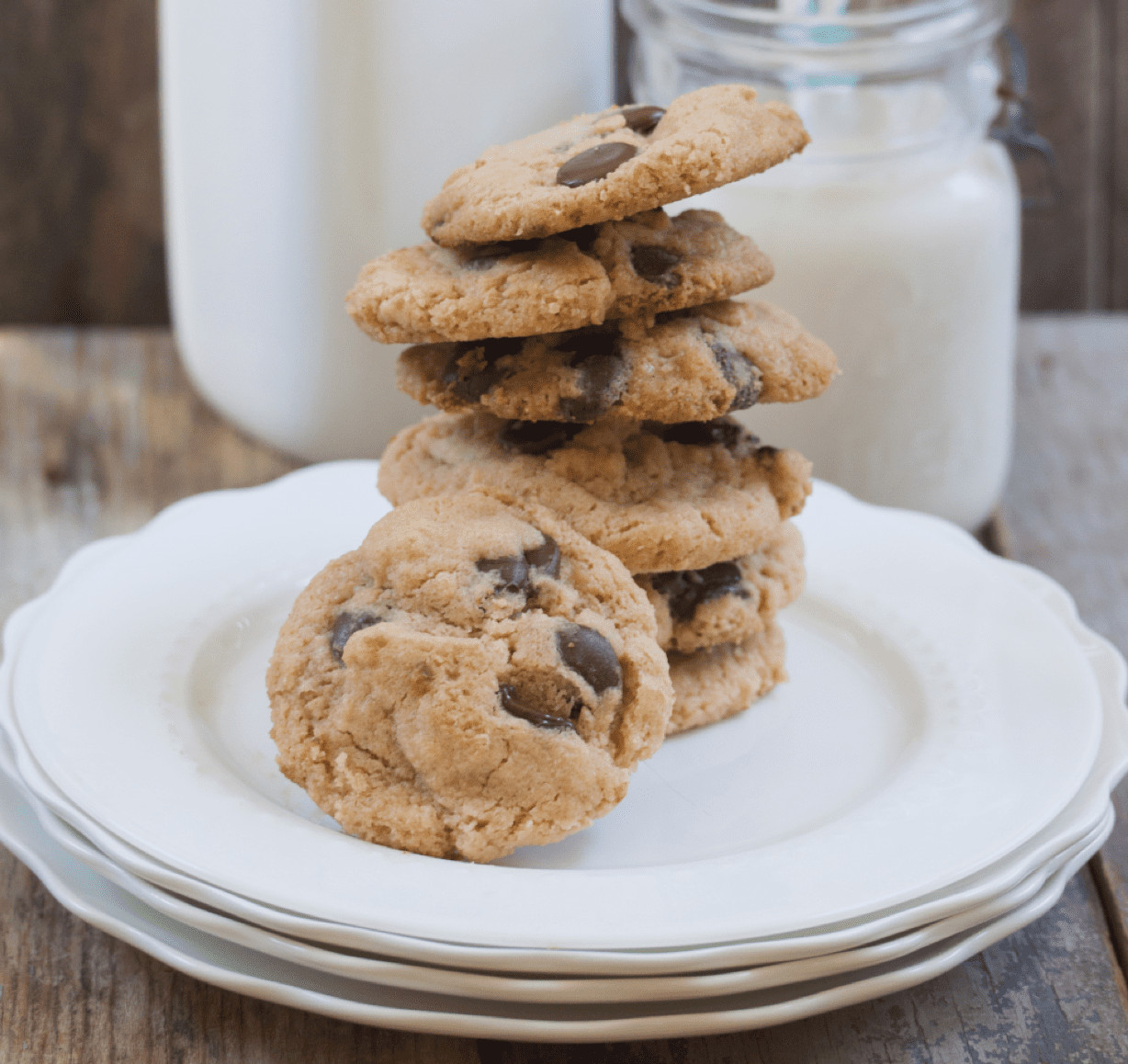 Crispy Peanut Butter Cookies
 Crispy Peanut Butter Chocolate Chip Cookies