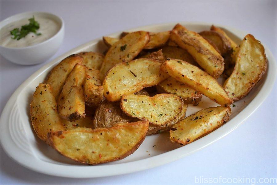 Crispy Potato Wedges
 Crispy Potato Wedges Oil Free Bliss Cooking