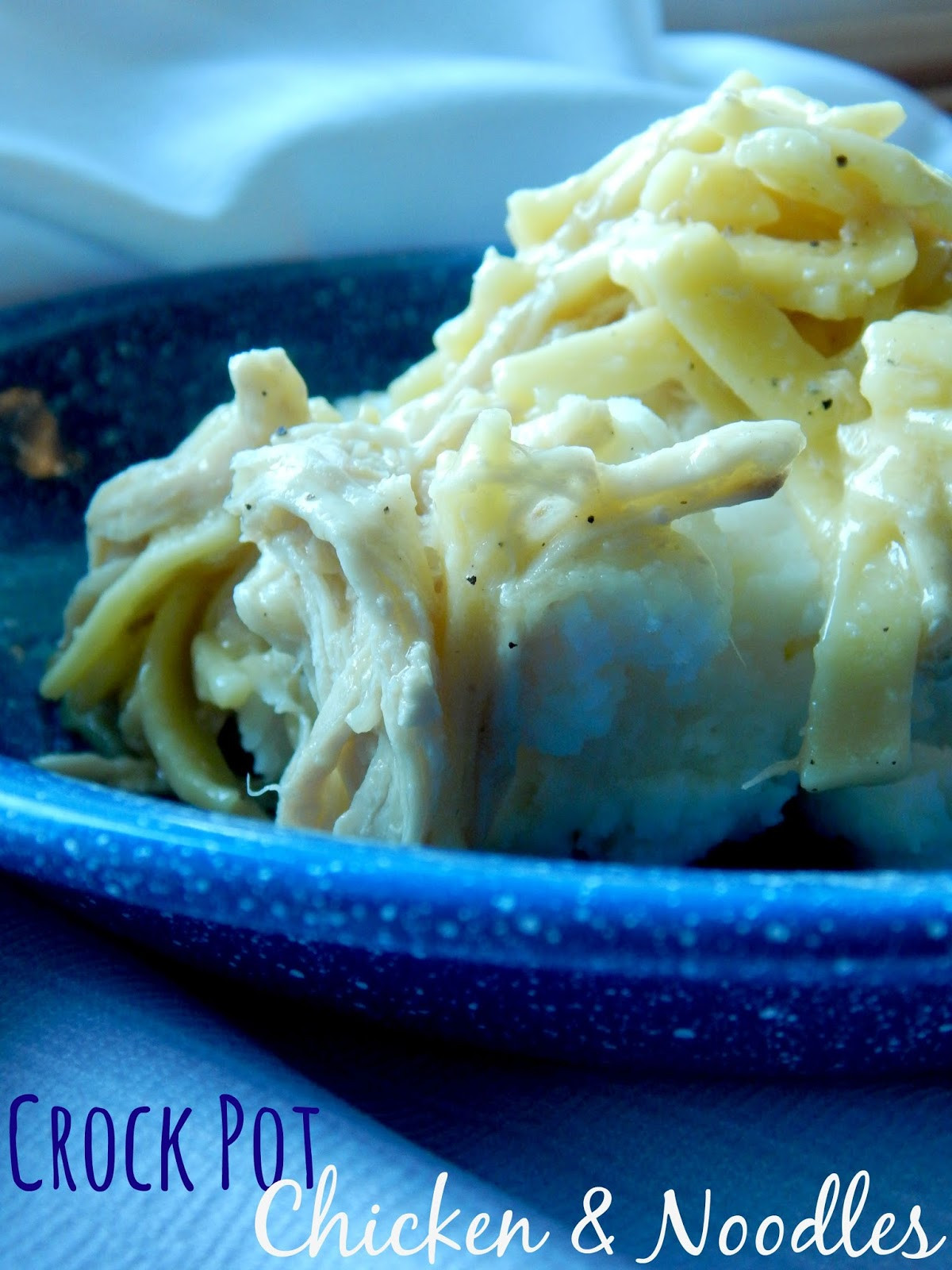 Crock Pot Chicken And Noodles
 Ally s Sweet and Savory Eats Crock Pot Chicken & Noodles