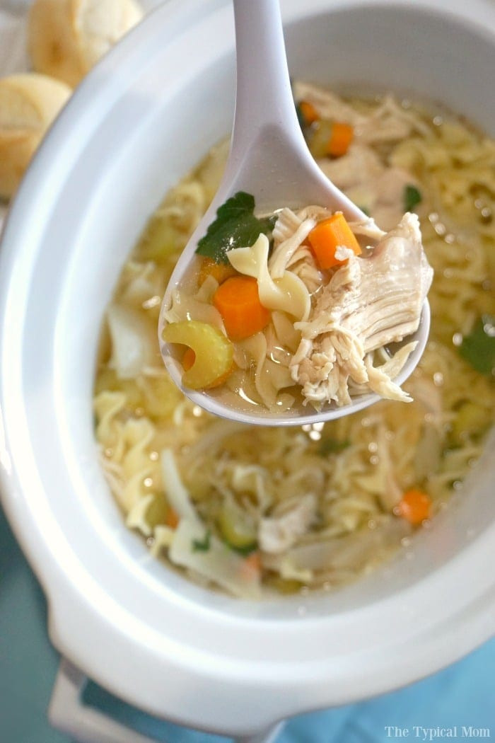 Crock Pot Chicken Soup
 Chicken soup in the crockpot · The Typical Mom