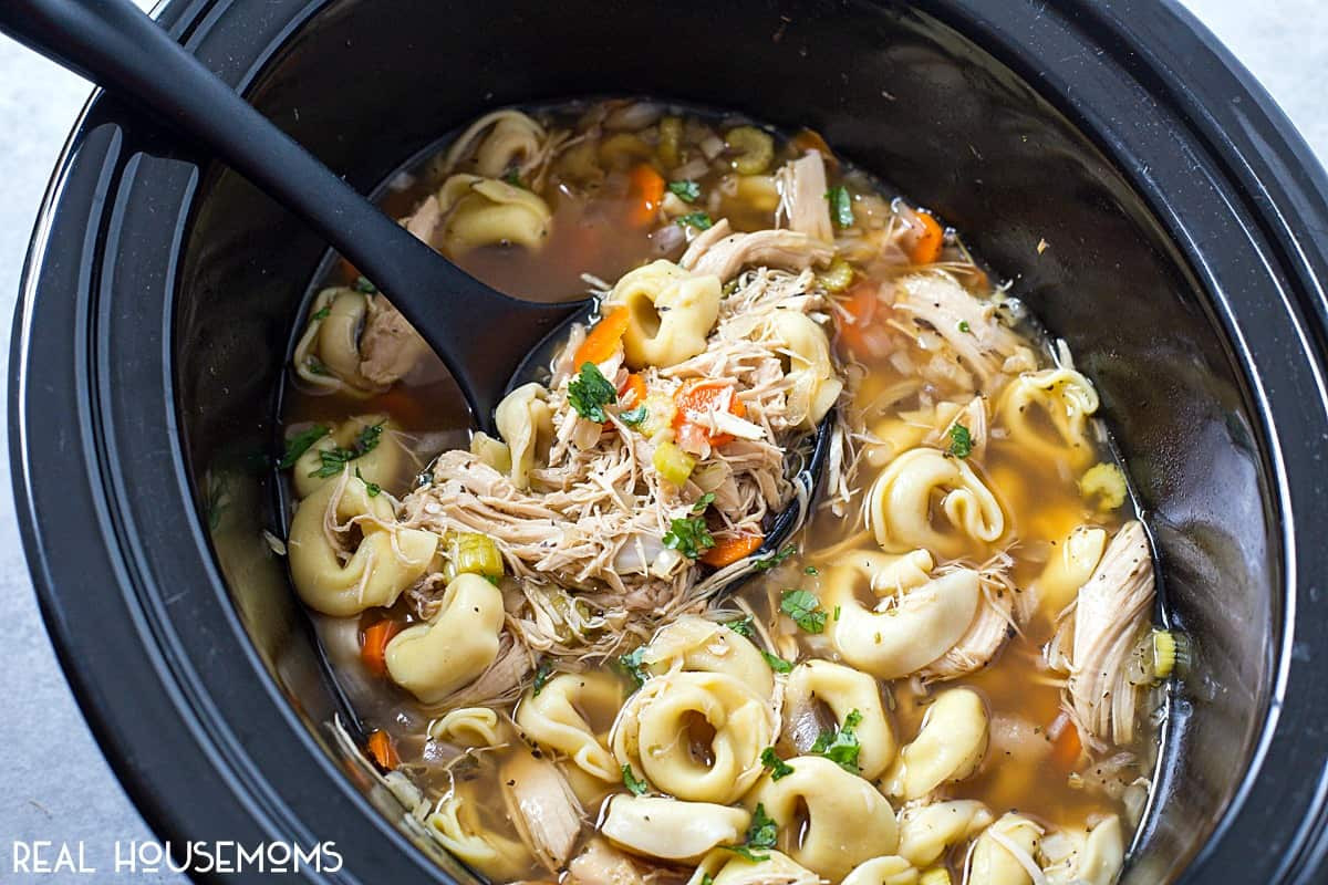 Crock Pot Chicken Soup
 Crock Pot Chicken Tortellini Soup ⋆ Real Housemoms