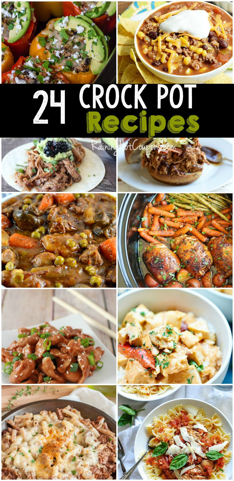 Crock Pot Dinner Recipes
 24 Crock Pot Recipes