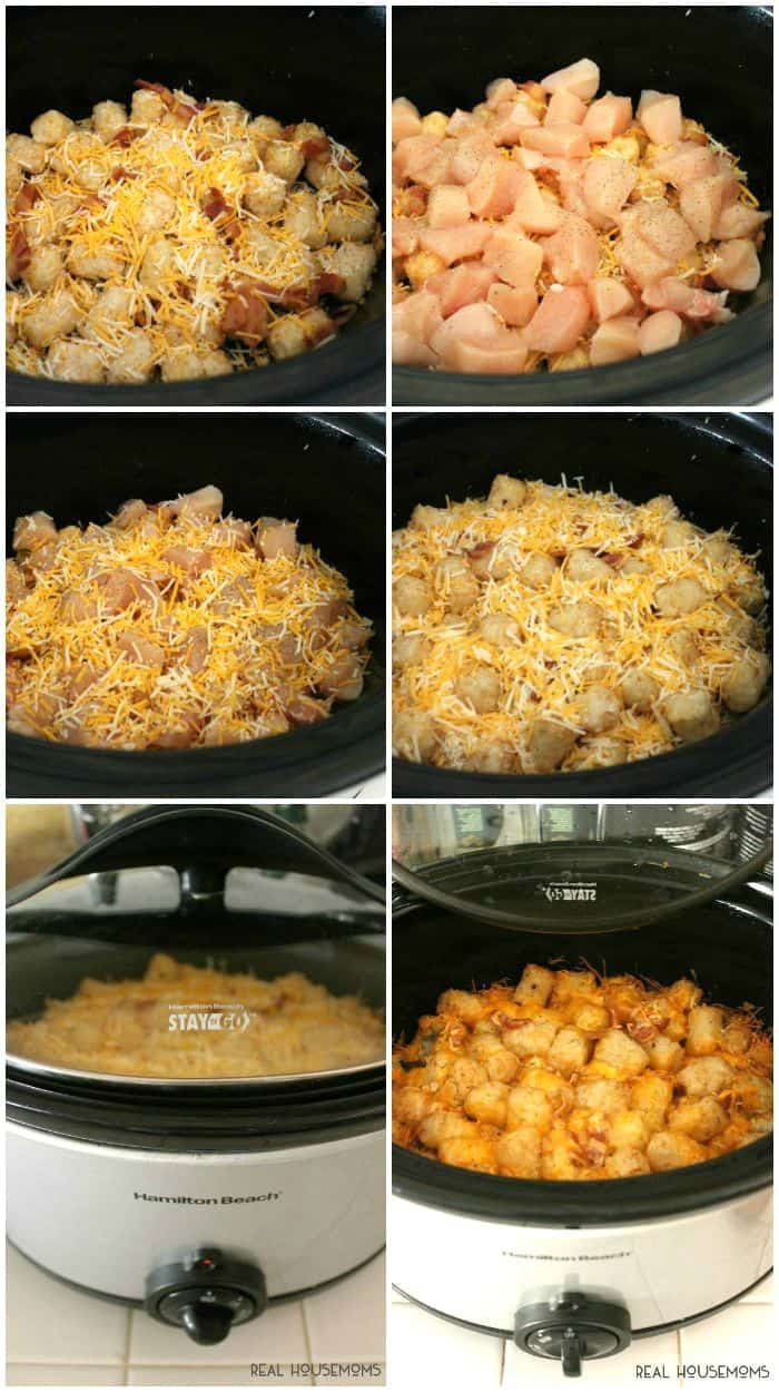 Crock Pot Dinner Recipes
 Crock Pot Cheesy Chicken Bacon & Tator Tot Bake