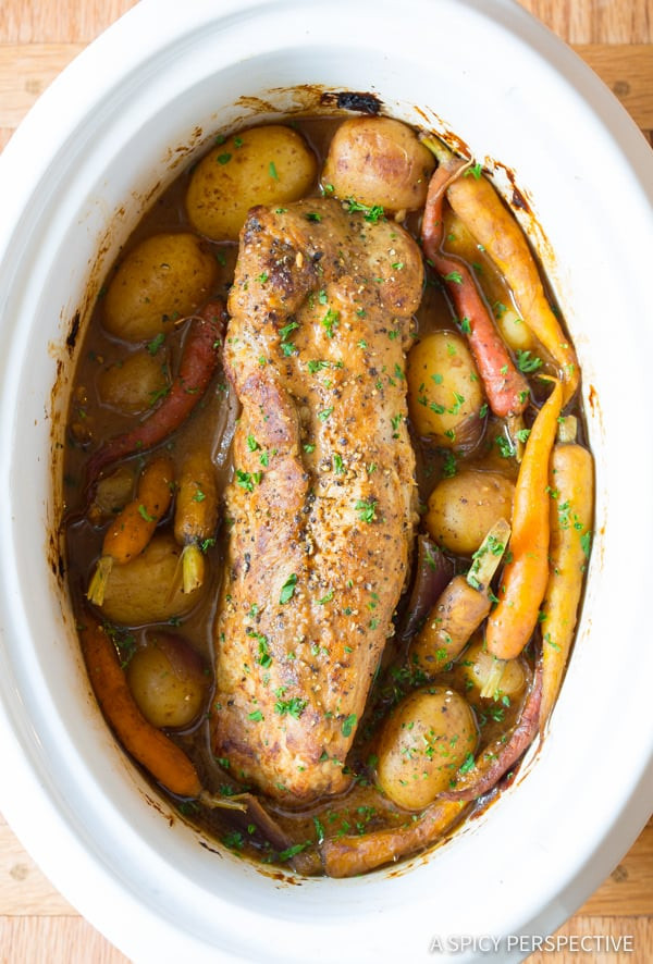 Crock Pot Pork Loin
 slow cooker pork loin with apple butter