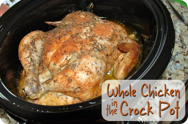 Crock Pot Roasted Chicken
 Crock Pot Roasted Whole Chicken