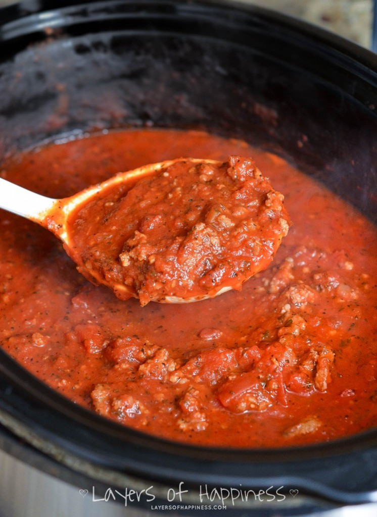 Crock Pot Spaghetti Sauce
 Mom s Crockpot Spaghetti Sauce Layers of Happiness