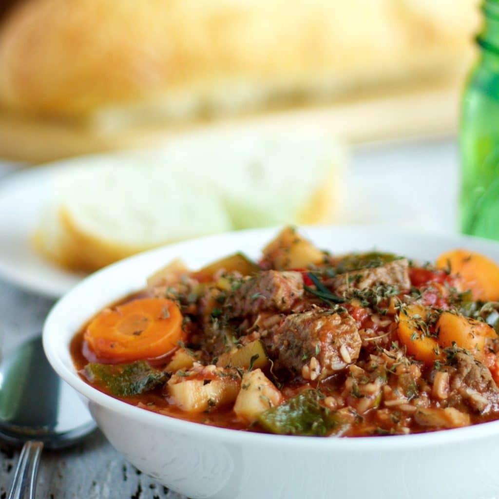 Crock Pot Stew
 Crock Pot Beef and Rice Stew