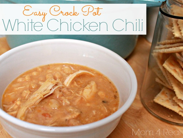 Crock Pot White Chicken Chili
 Easy Crock Pot White Chicken Chili Mom 4 Real