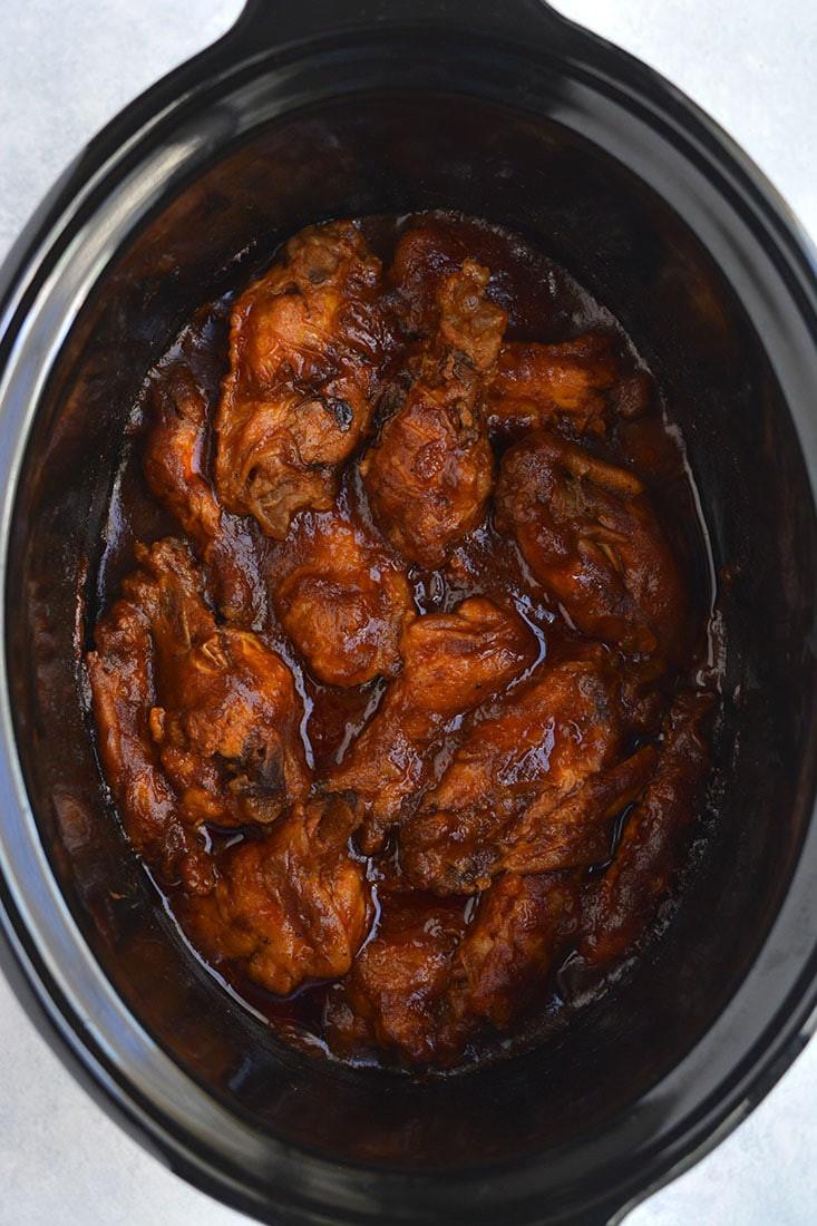 Crockpot Bbq Chicken Wings
 Healthy Crockpot BBQ Wings GF Paleo Low Cal Skinny