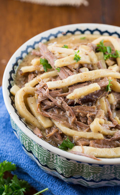 Crockpot Beef And Noodles
 Midwestern Beef and Noodles