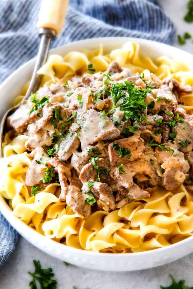 Crockpot Beef Stroganoff
 NO CREAM SOUP Creamy Slow Cooker Beef Stroganoff