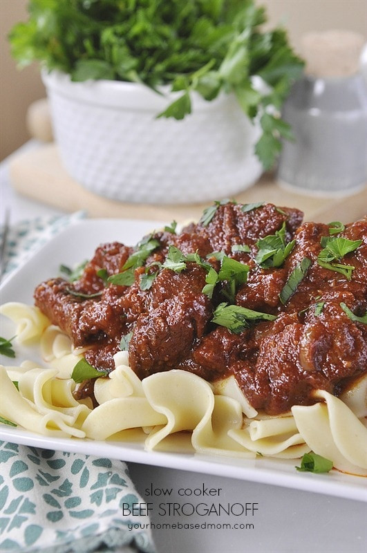 Crockpot Beef Stroganoff
 Slow Cooker Beef Stroganoff your homebased mom