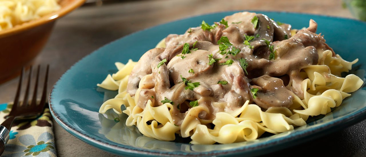 Crockpot Beef Stroganoff
 Slow Cooker Creamy Beef Stroganoff