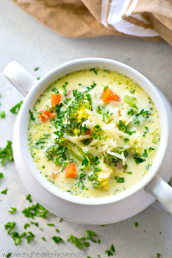 Crockpot Broccoli Cheese Soup
 Lighter Crockpot Broccoli Cheese Soup