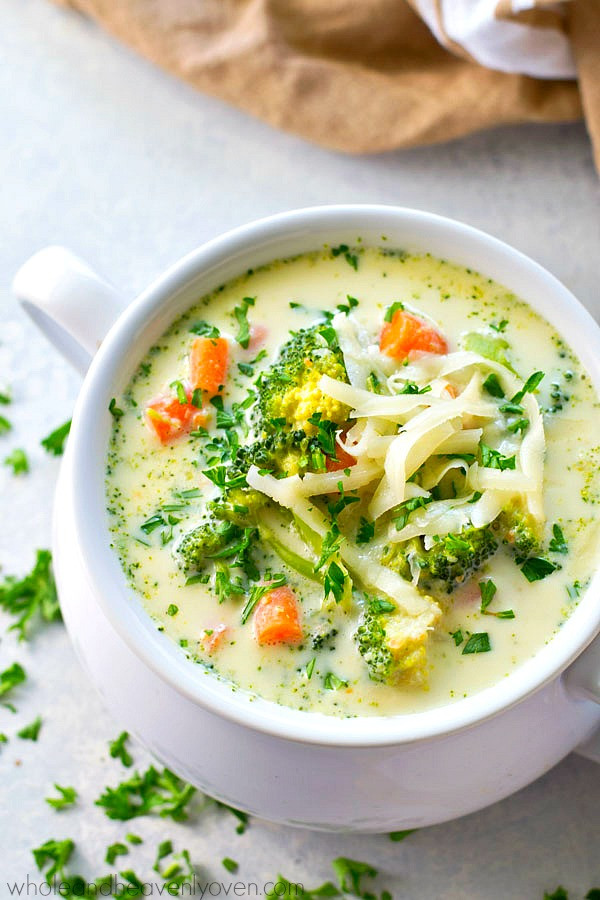 Crockpot Broccoli Cheese Soup
 Lighter Crockpot Broccoli Cheese Soup