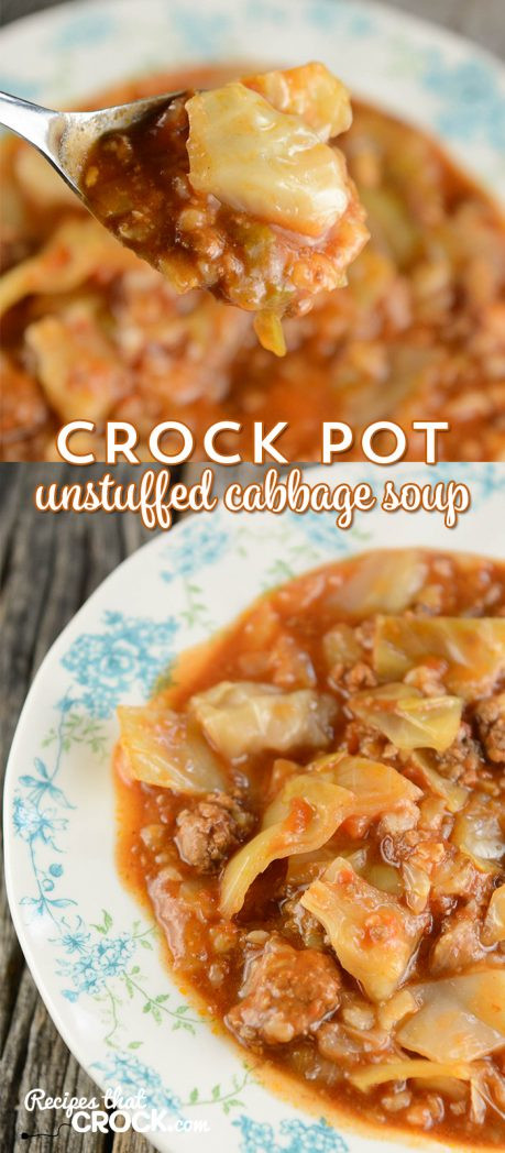 Crockpot Cabbage Soup
 Crock Pot Unstuffed Cabbage Soup Recipes That Crock