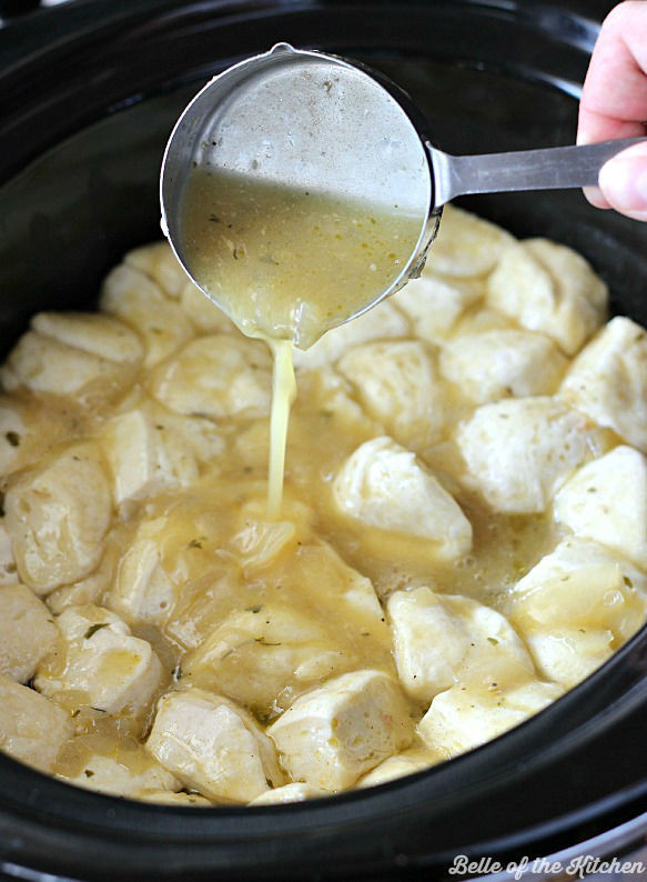 Crockpot Chicken And Dumplings With Grands Biscuits
 Slow Cooker Chicken and Dumplings Super Easy  Belle of