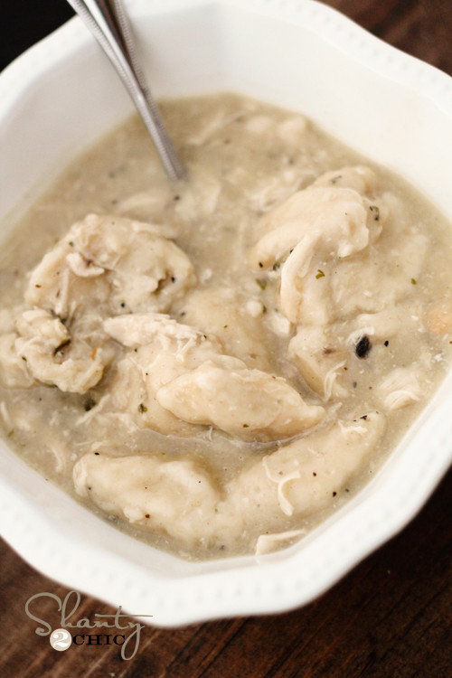 Crockpot Chicken And Dumplings With Grands Biscuits
 Crock Pot Chicken & Dumplings & a Giveaway Shanty 2 Chic