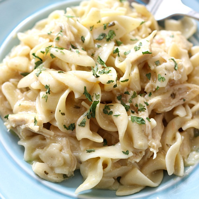 Crockpot Chicken And Noodles
 Crockpot Chicken and Noodles Belle of the Kitchen