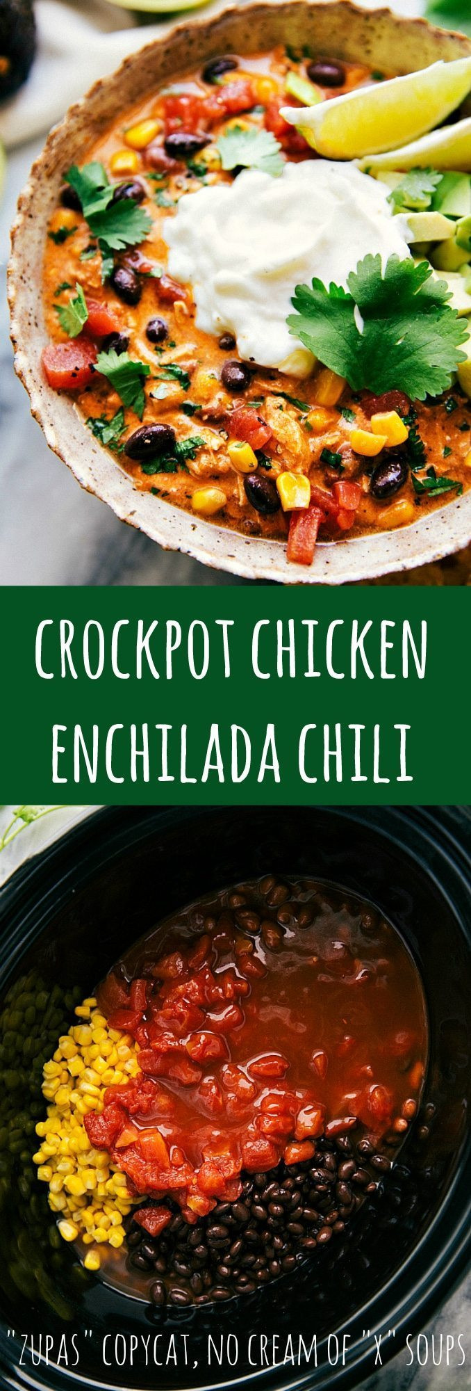 Crockpot Chicken Enchilada Soup
 Easy Crockpot Creamy Chicken Enchilada Chili