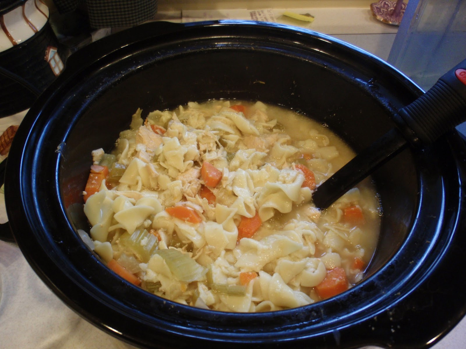 Crockpot Chicken Noodle Soup
 Peanut Life Adventures Crockpot Chicken Noodle Soup