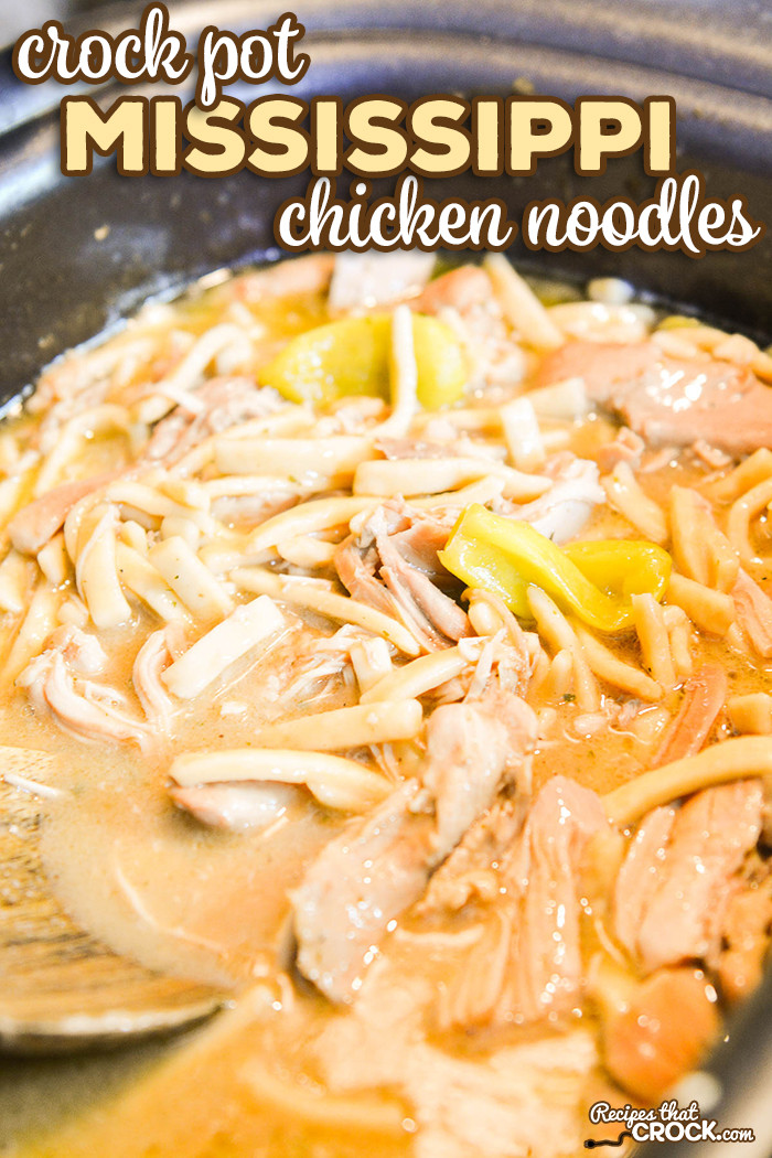 Crockpot Chicken Noodles
 Crock Pot Mississippi Chicken Noodles Recipes That Crock