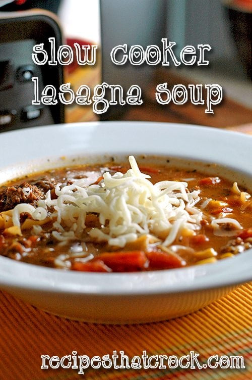 Crockpot Lasagna Soup
 Slow Cooker Lasagna Soup Recipes That Crock