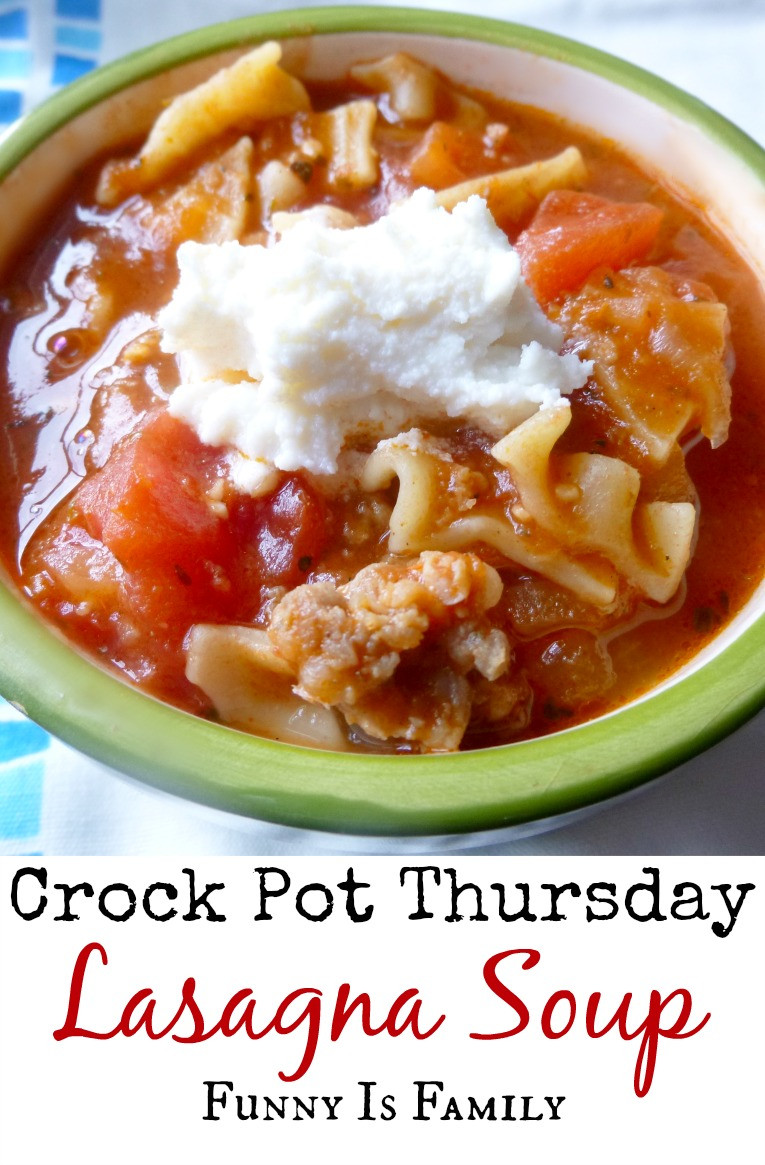 Crockpot Lasagna Soup
 Crock Pot Lasagna Soup