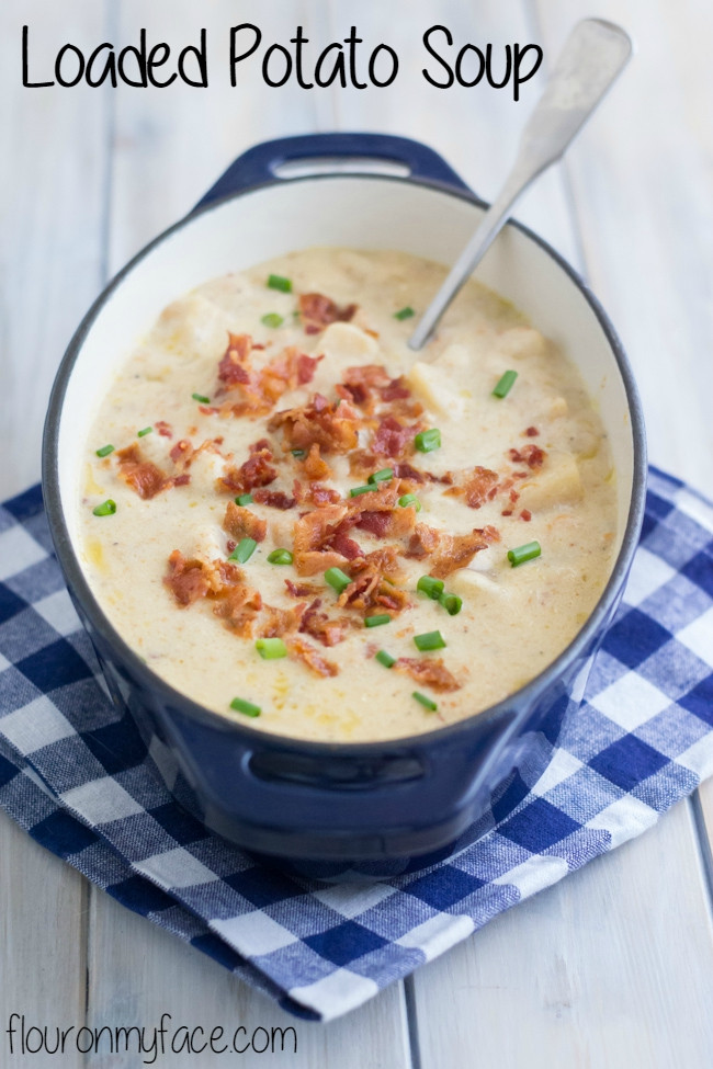 Crockpot Potato Soup Recipe
 Crock Pot Loaded Potato Soup recipe via Flour My Face