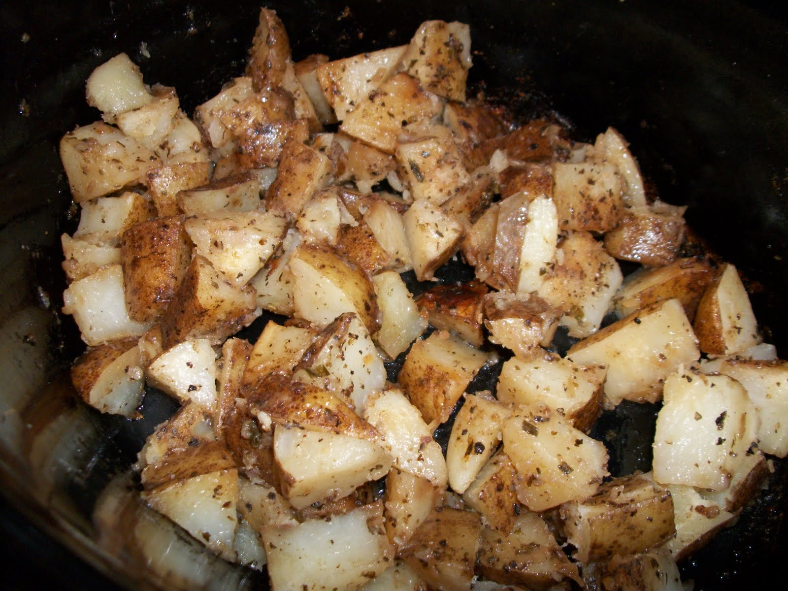 Crockpot Roasted Potatoes
 Kaitlin in the Kitchen Crock Pot Herb Roasted Potatoes