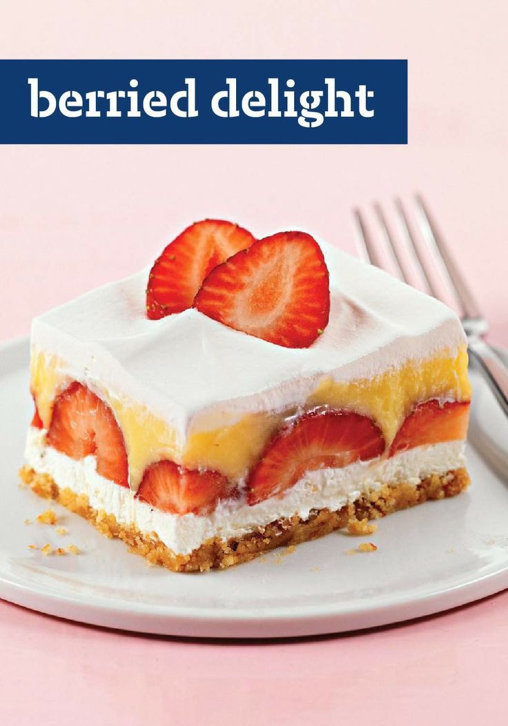 Crowd Pleasing Desserts
 Berried Delight – Juicy strawberries meet creamy pudding