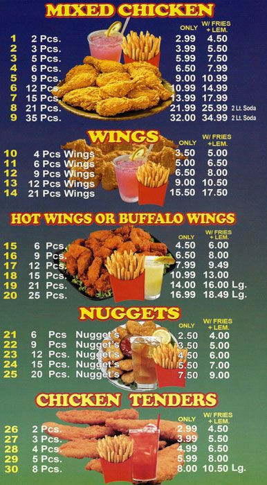 Crown Fried Chicken Menu
 Crown Fried Chicken Menu Menu for Crown Fried Chicken