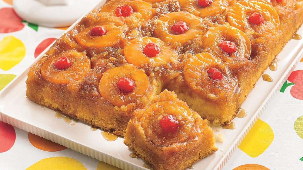 Crushed Pineapple Upside Down Cake
 Peachy Pineapple Upside Down Cake recipe from Pillsbury