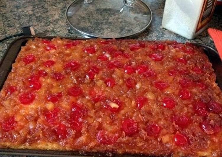 Crushed Pineapple Upside Down Cake
 Easy Peasy Pineapple Upside Down Cake Recipe by Chanelle