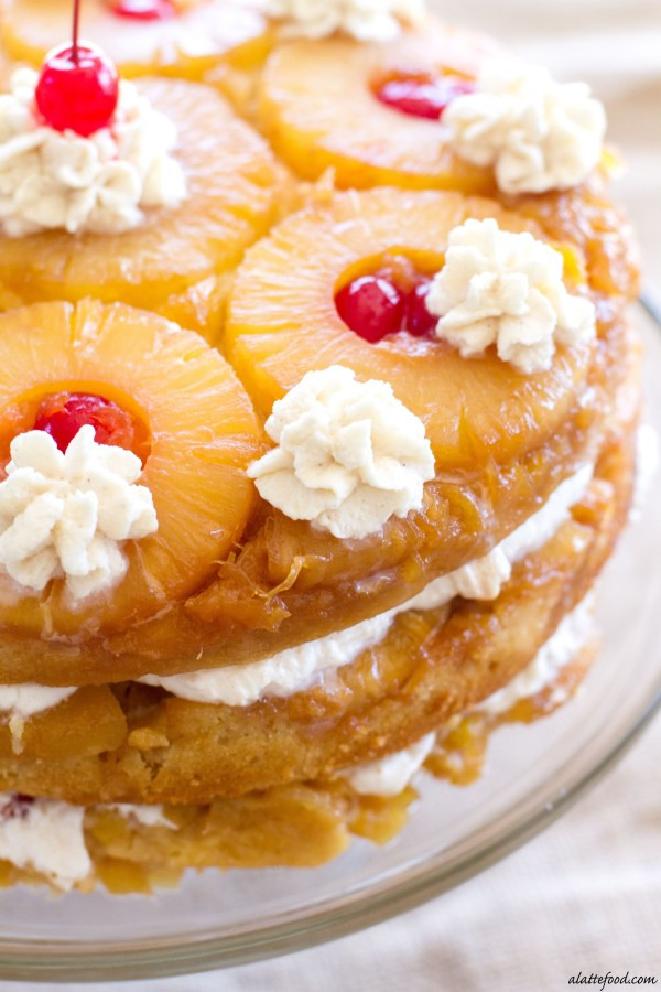 Crushed Pineapple Upside Down Cake
 Triple Layer Pineapple Upside Down Cake